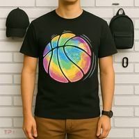Rainbow Basketball Sport T-Shirt thumb 6