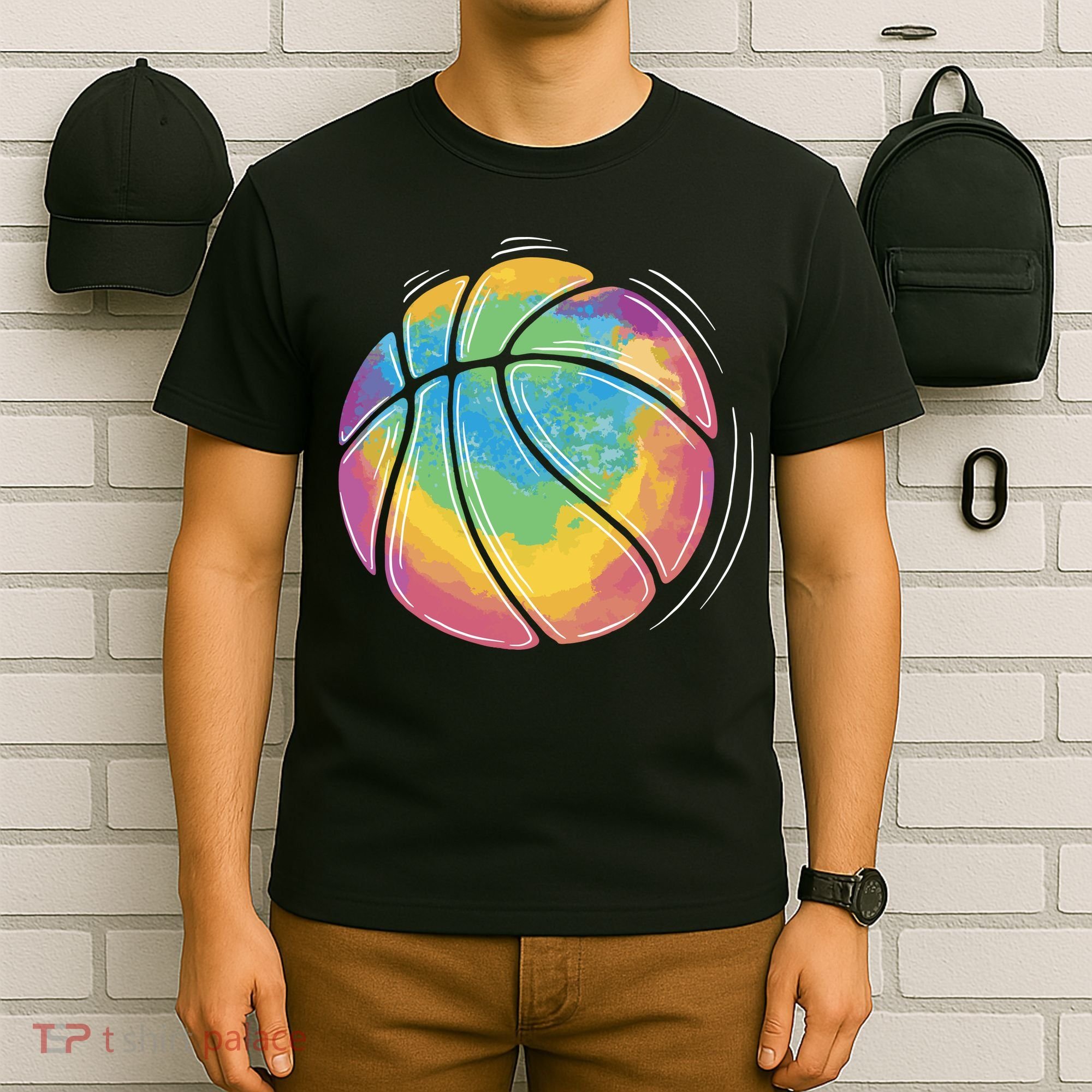 Rainbow Basketball Sport T-Shirt
