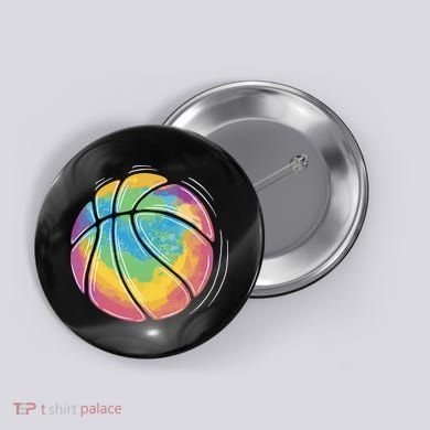 Rainbow Basketball Sport Button