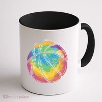 Rainbow Basketball Sport Coffee Mug thumb 1