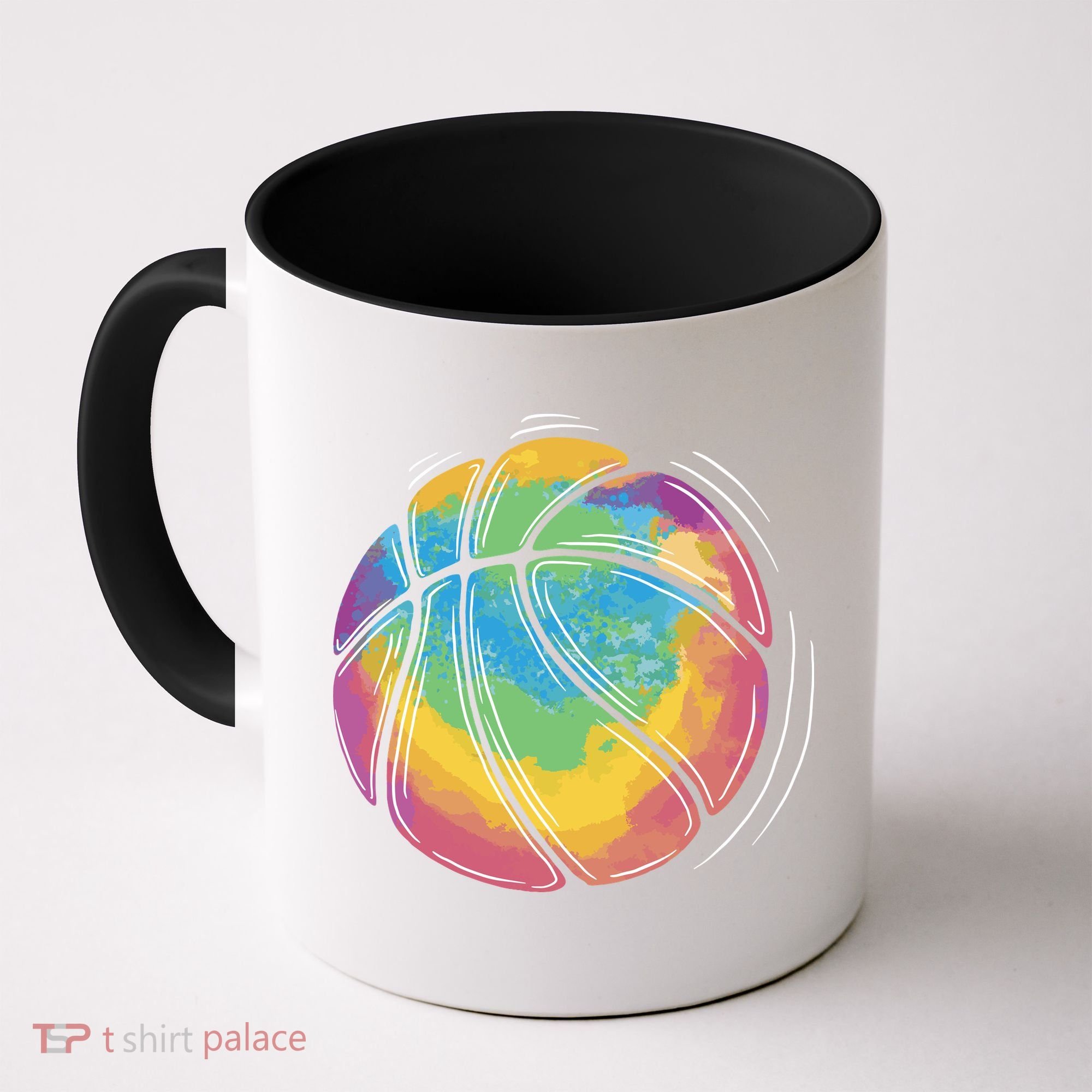 Rainbow Basketball Sport Coffee Mug