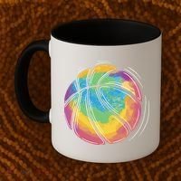 Rainbow Basketball Sport Coffee Mug thumb 2