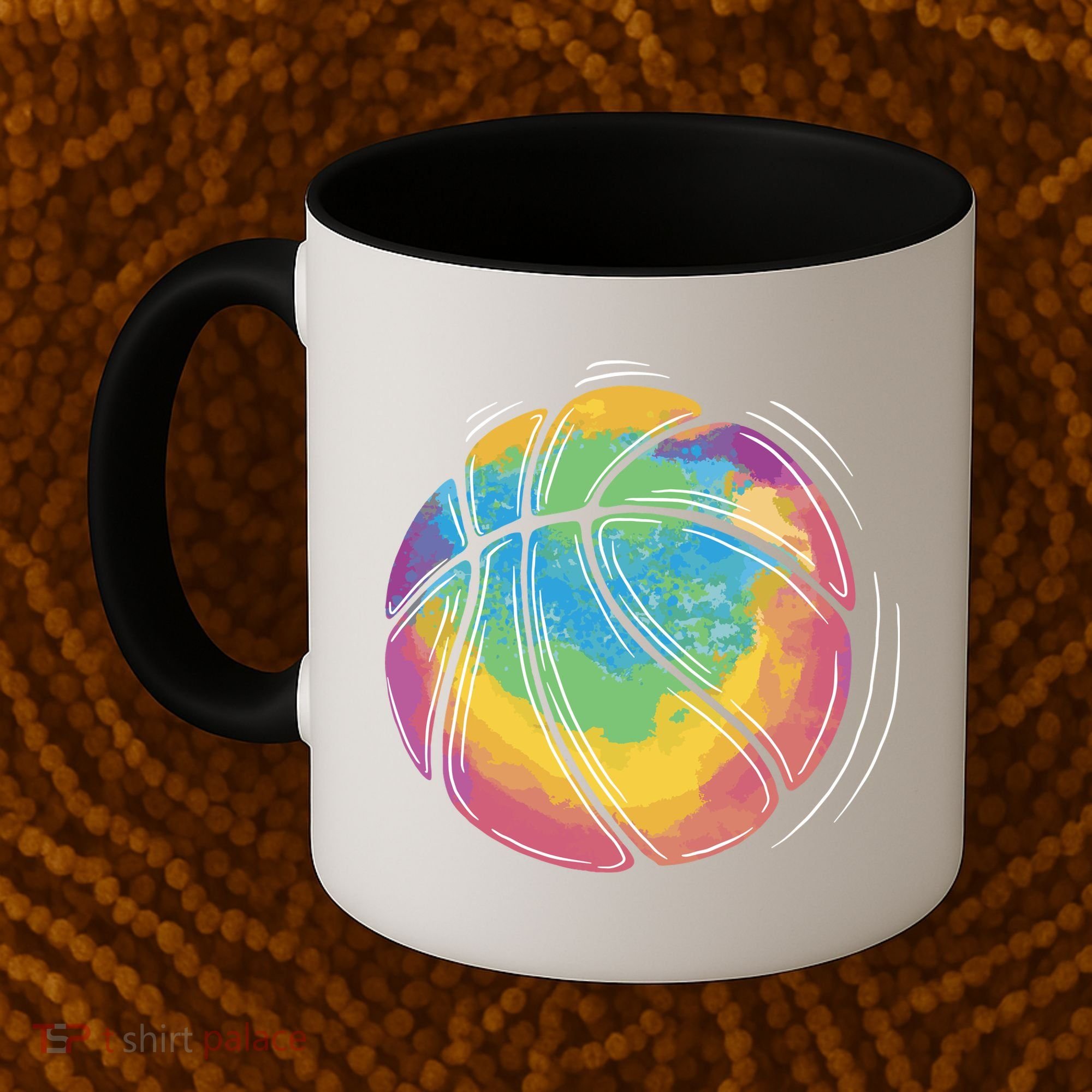 Rainbow Basketball Sport Coffee Mug