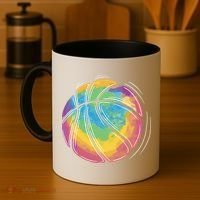 Rainbow Basketball Sport Coffee Mug thumb 4