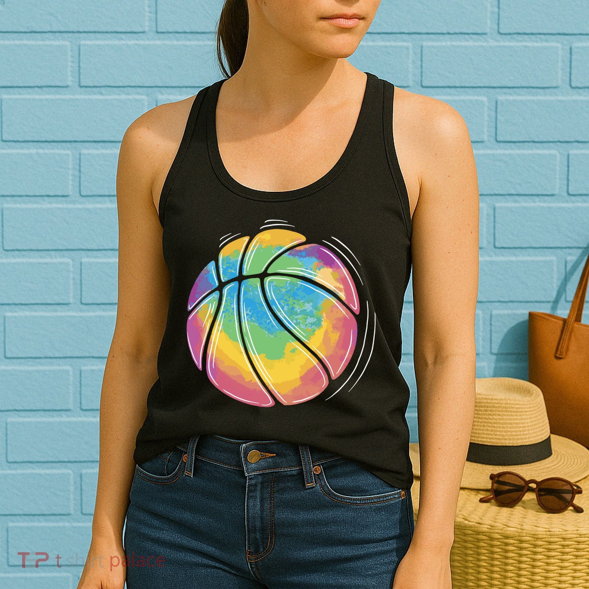 Rainbow Basketball Sport Women's Tank Top