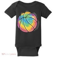 Rainbow Basketball Sport Baby Bodysuit thumb 0