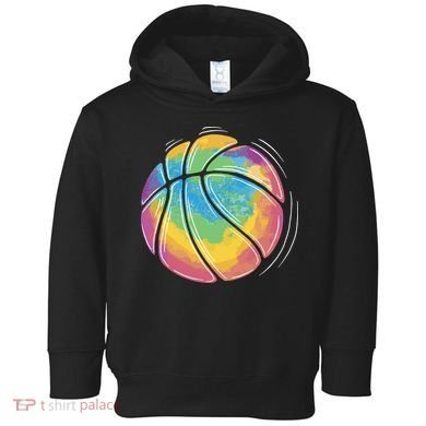 Rainbow Basketball Sport Toddler Hoodie