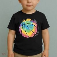 Rainbow Basketball Sport Toddler T-Shirt thumb 2