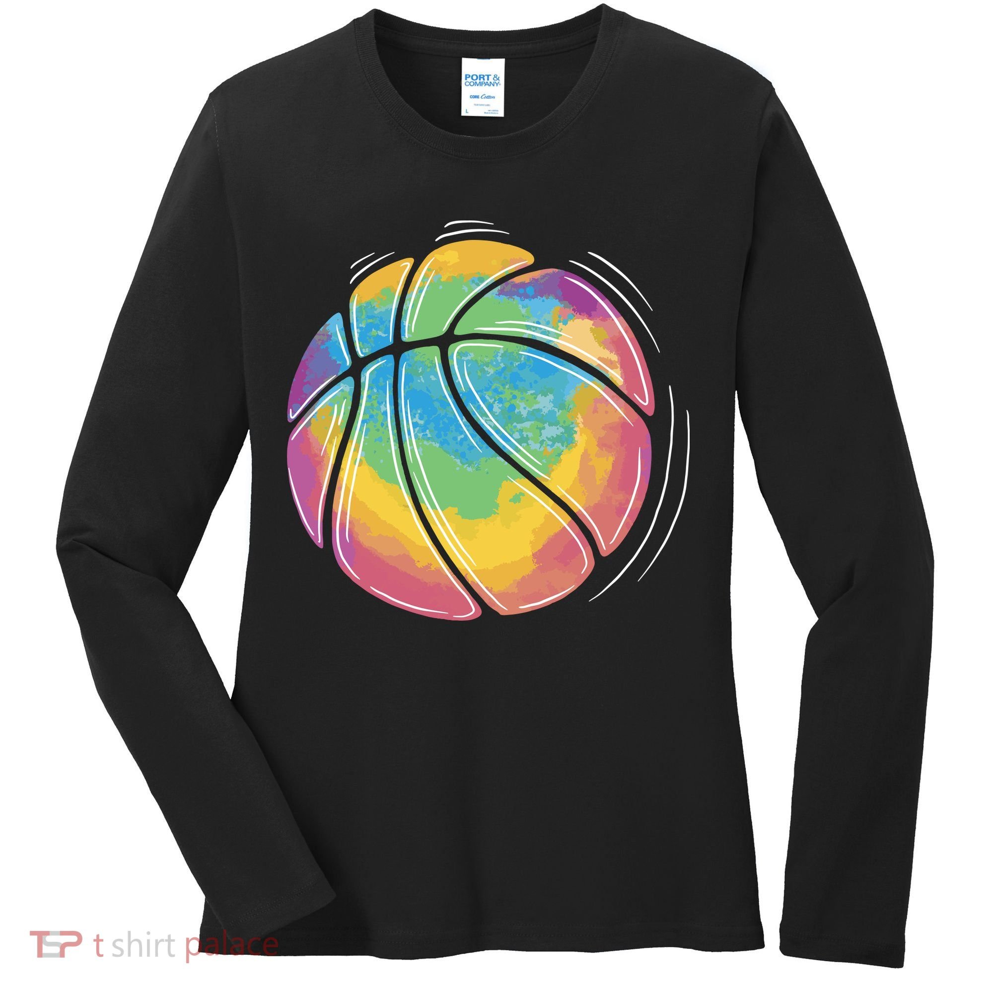 Rainbow Basketball Sport Women's Long Sleeve Shirt