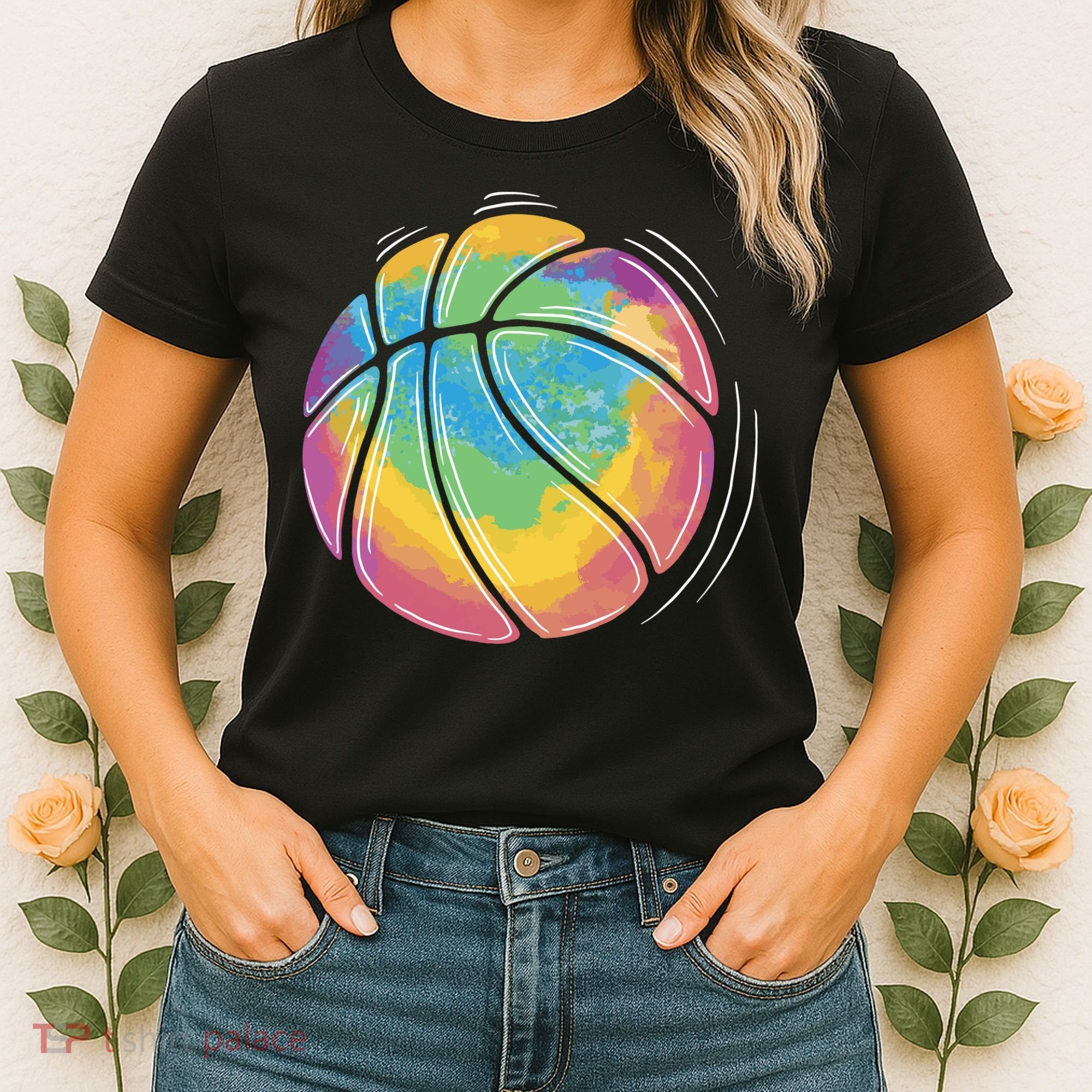 Rainbow Basketball Sport Women's T-Shirt