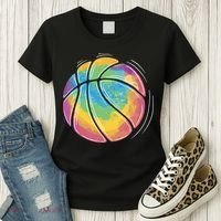 Rainbow Basketball Sport Women's T-Shirt thumb 3