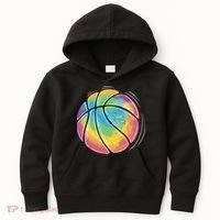 Rainbow Basketball Sport Kids Hoodie thumb 0