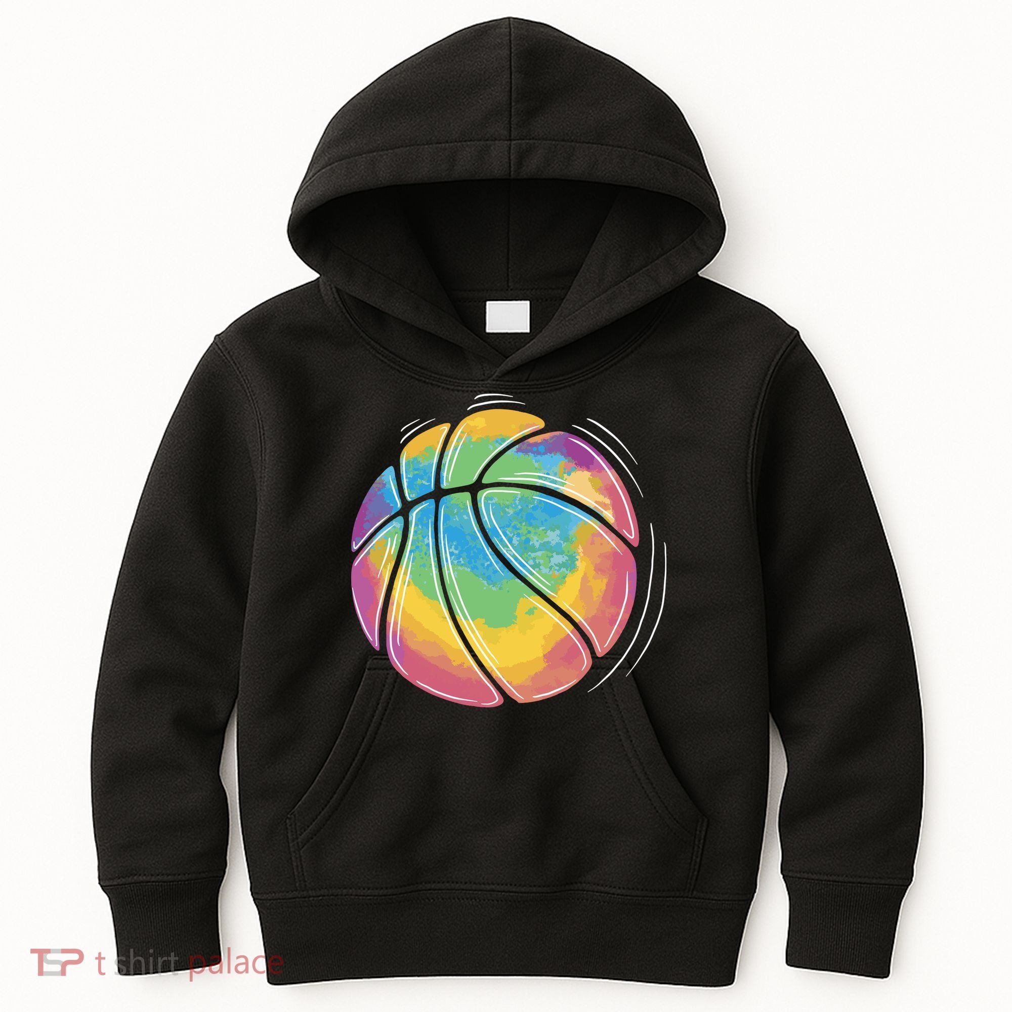 Rainbow Basketball Sport Kids Hoodie