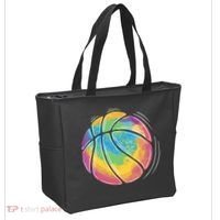 Rainbow Basketball Sport Tote Bag thumb 2