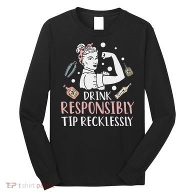Retro Bartending Saying Mixologist Barkeeper & Bartender Long Sleeve Shirt