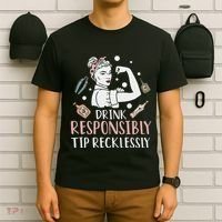 Retro Bartending Saying Mixologist Barkeeper & Bartender T-Shirt thumb 6