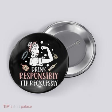 Retro Bartending Saying Mixologist Barkeeper & Bartender Button