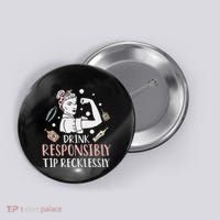 Retro Bartending Saying Mixologist Barkeeper & Bartender Button thumb 0