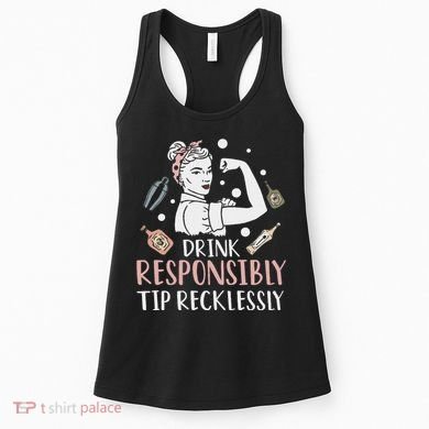 Retro Bartending Saying Mixologist Barkeeper & Bartender Women's Tank Top