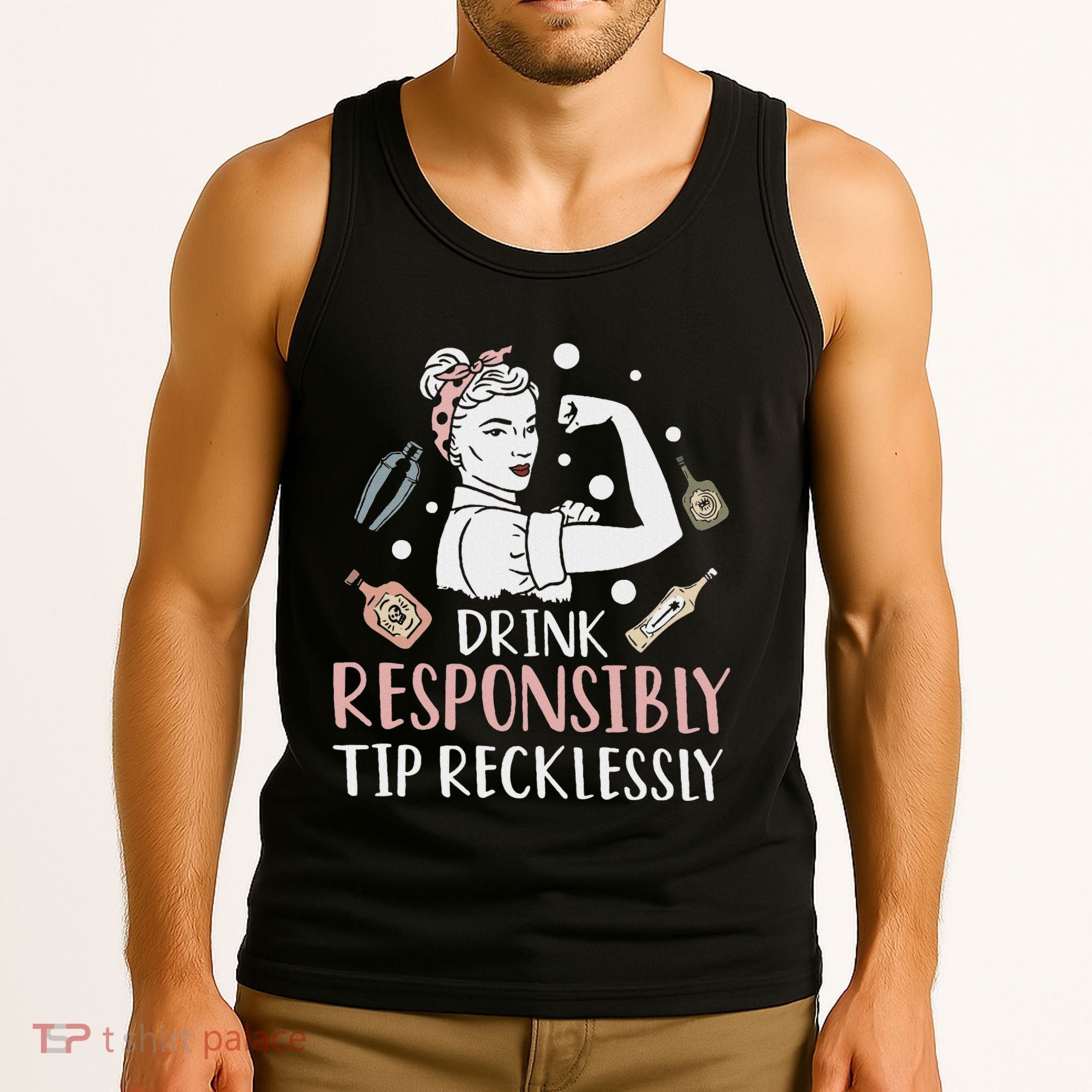 Retro Bartending Saying Mixologist Barkeeper & Bartender Tank Top