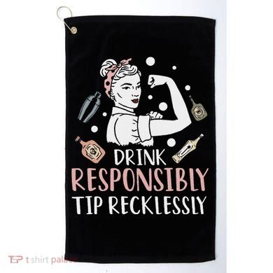 Retro Bartending Saying Mixologist Barkeeper & Bartender Golf Towel