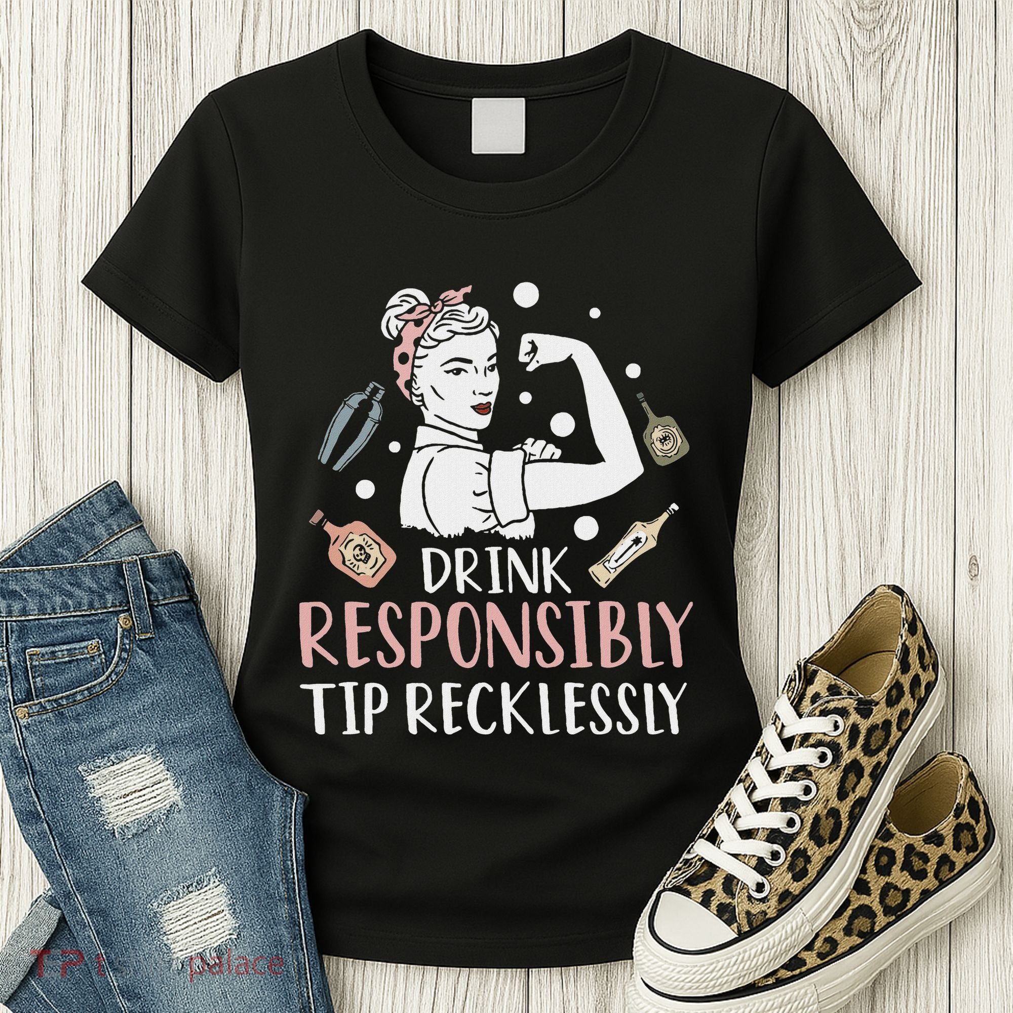 Retro Bartending Saying Mixologist Barkeeper & Bartender Women's T-Shirt