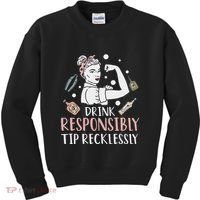 Retro Bartending Saying Mixologist Barkeeper & Bartender Kids Sweatshirt thumb 0