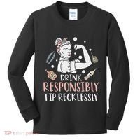 Retro Bartending Saying Mixologist Barkeeper & Bartender Kids Long Sleeve Shirt thumb 0