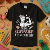 Retro Bartending Saying Mixologist Barkeeper & Bartender Kids T-Shirt thumb 3