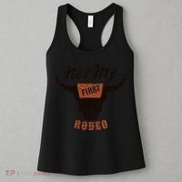Retro Bull Skull Not My First Rodeo Western Country Cowboy Women's Tank Top thumb 3