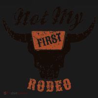 Retro Bull Skull Not My First Rodeo Western Country Cowboy Women's Tank Top thumb 5