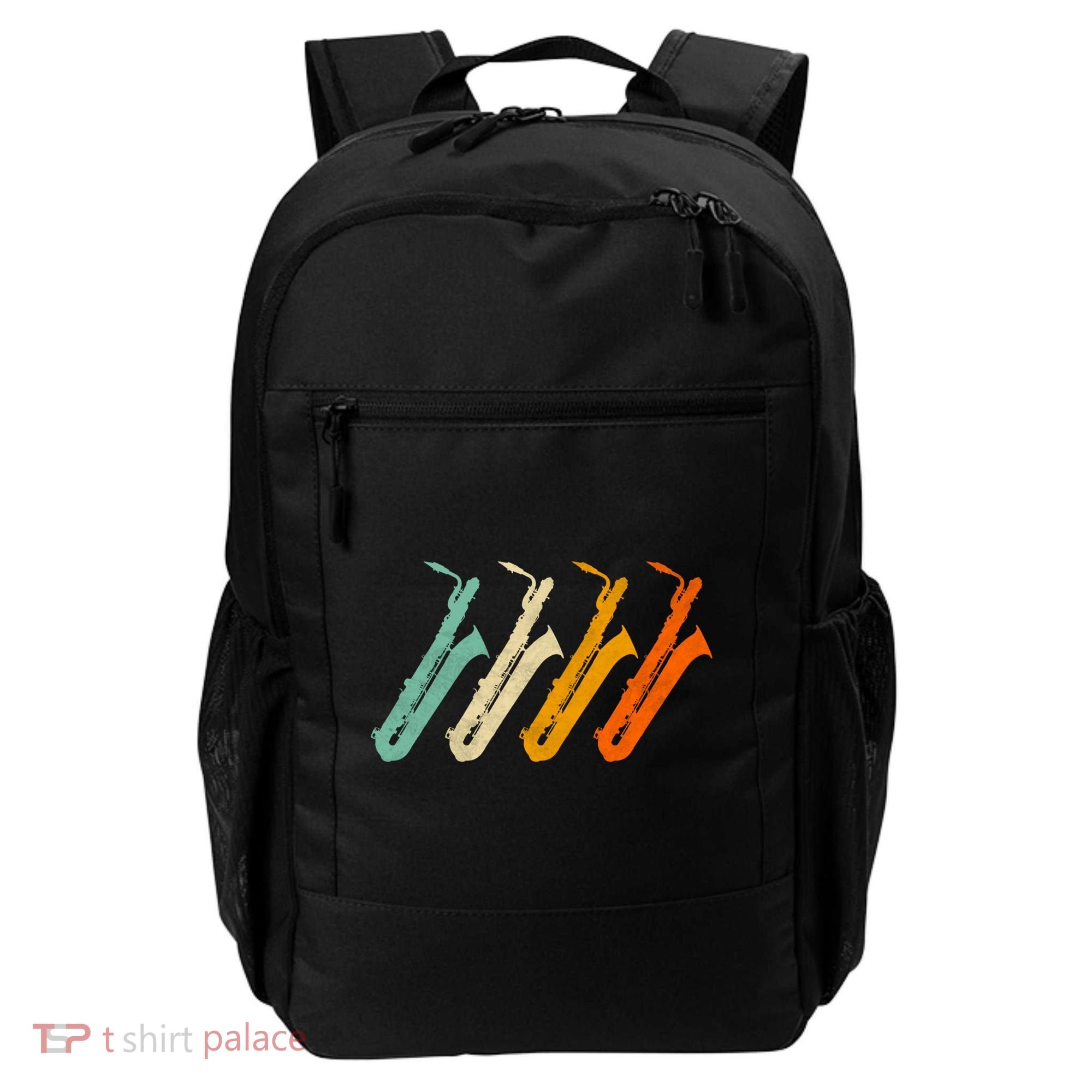 Retro Baritone Saxophone Gift For Bari Saxophonist Gift Backpack