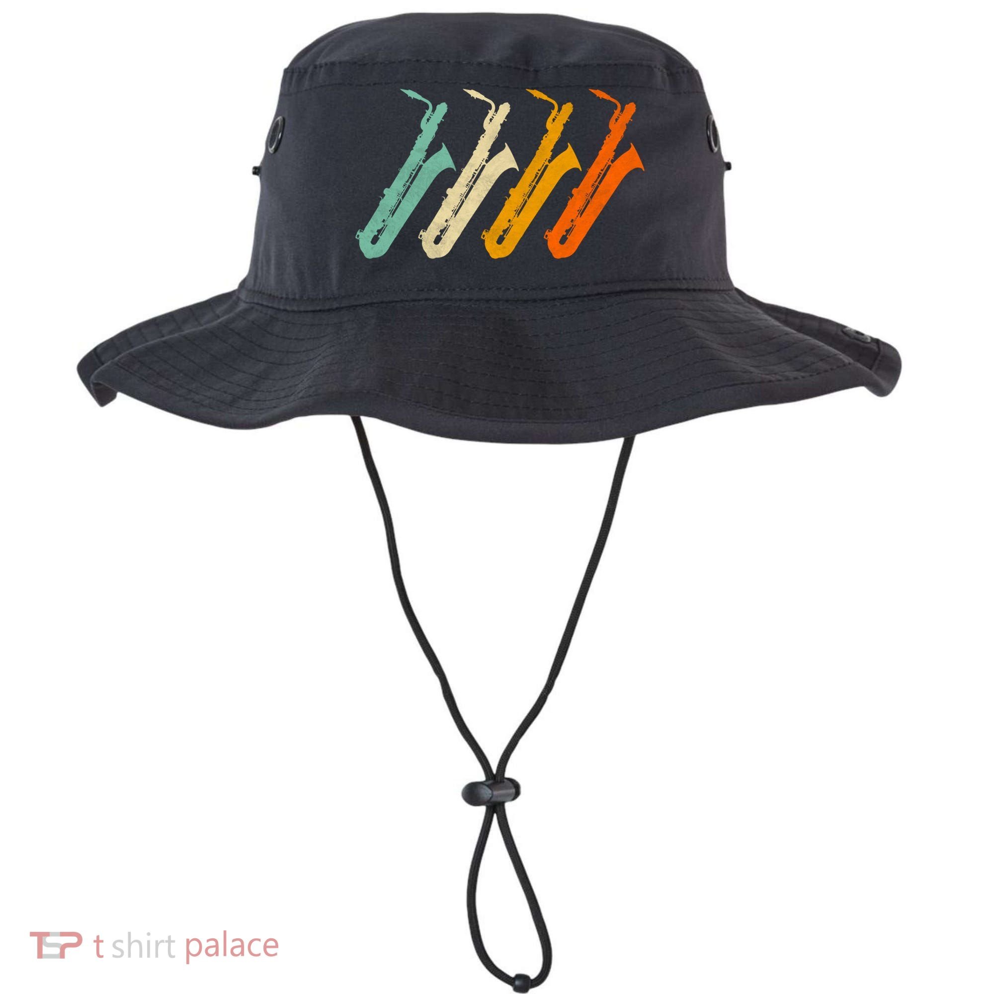 Retro Baritone Saxophone Gift For Bari Saxophonist Gift Bucket Hat