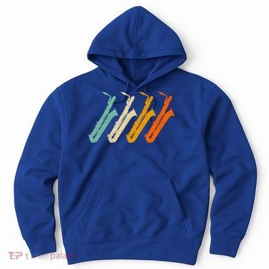 Retro Baritone Saxophone Gift For Bari Saxophonist Gift Hoodie