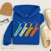 Retro Baritone Saxophone Gift For Bari Saxophonist Gift Hoodie thumb 4