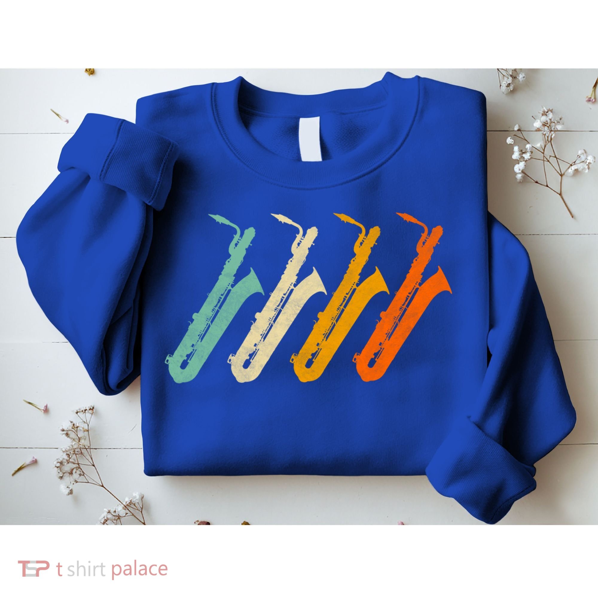 Retro Baritone Saxophone Gift For Bari Saxophonist Gift Sweatshirt