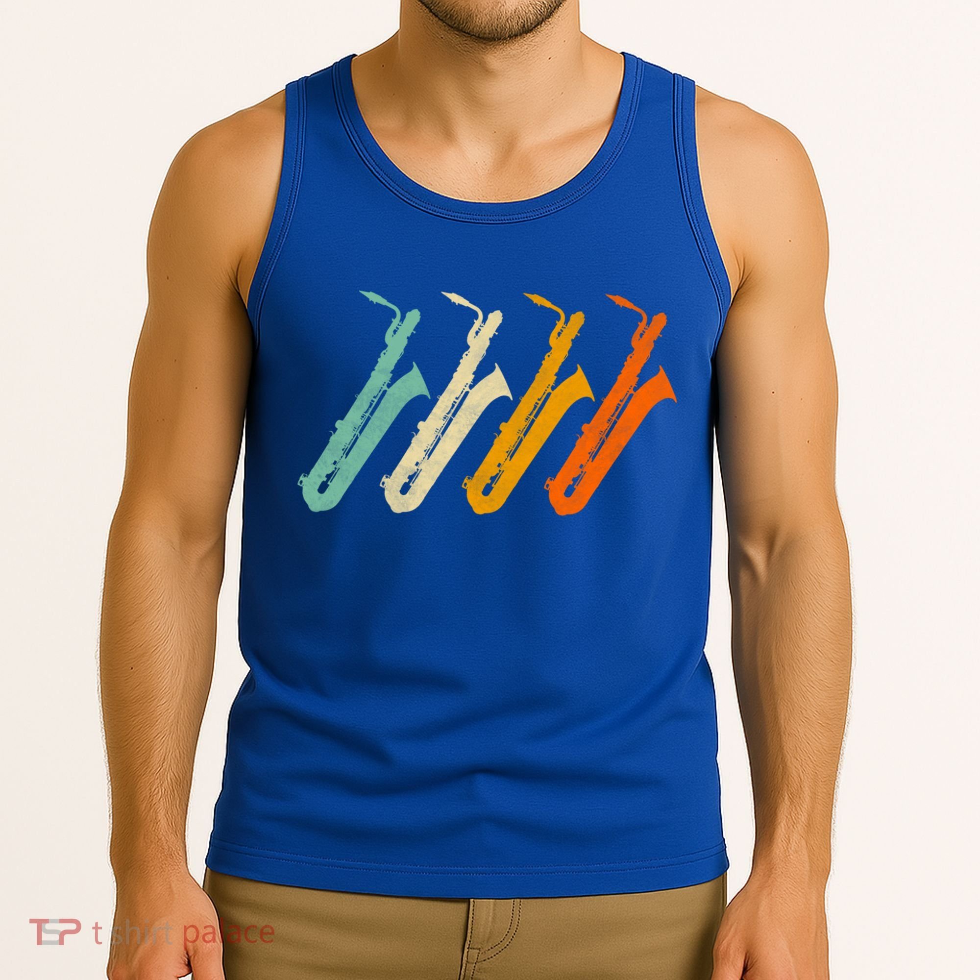 Retro Baritone Saxophone Gift For Bari Saxophonist Gift Tank Top