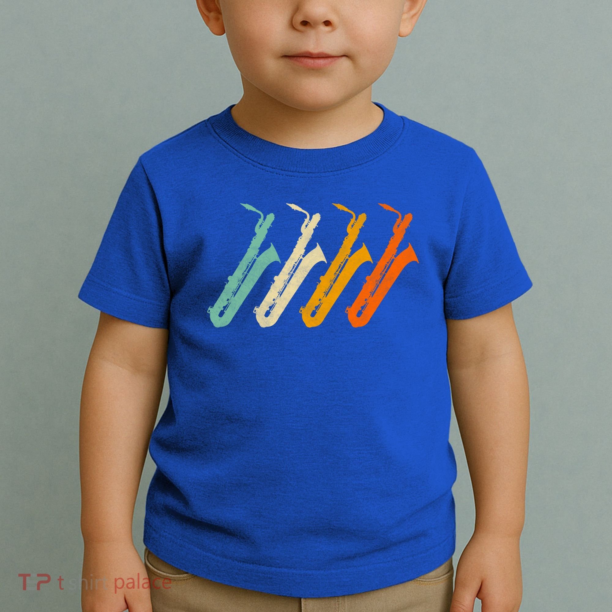 Retro Baritone Saxophone Gift For Bari Saxophonist Gift Toddler T-Shirt