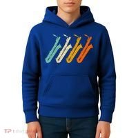 Retro Baritone Saxophone Gift For Bari Saxophonist Gift Kids Hoodie thumb 4
