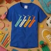 Retro Baritone Saxophone Gift For Bari Saxophonist Gift Kids T-Shirt thumb 3