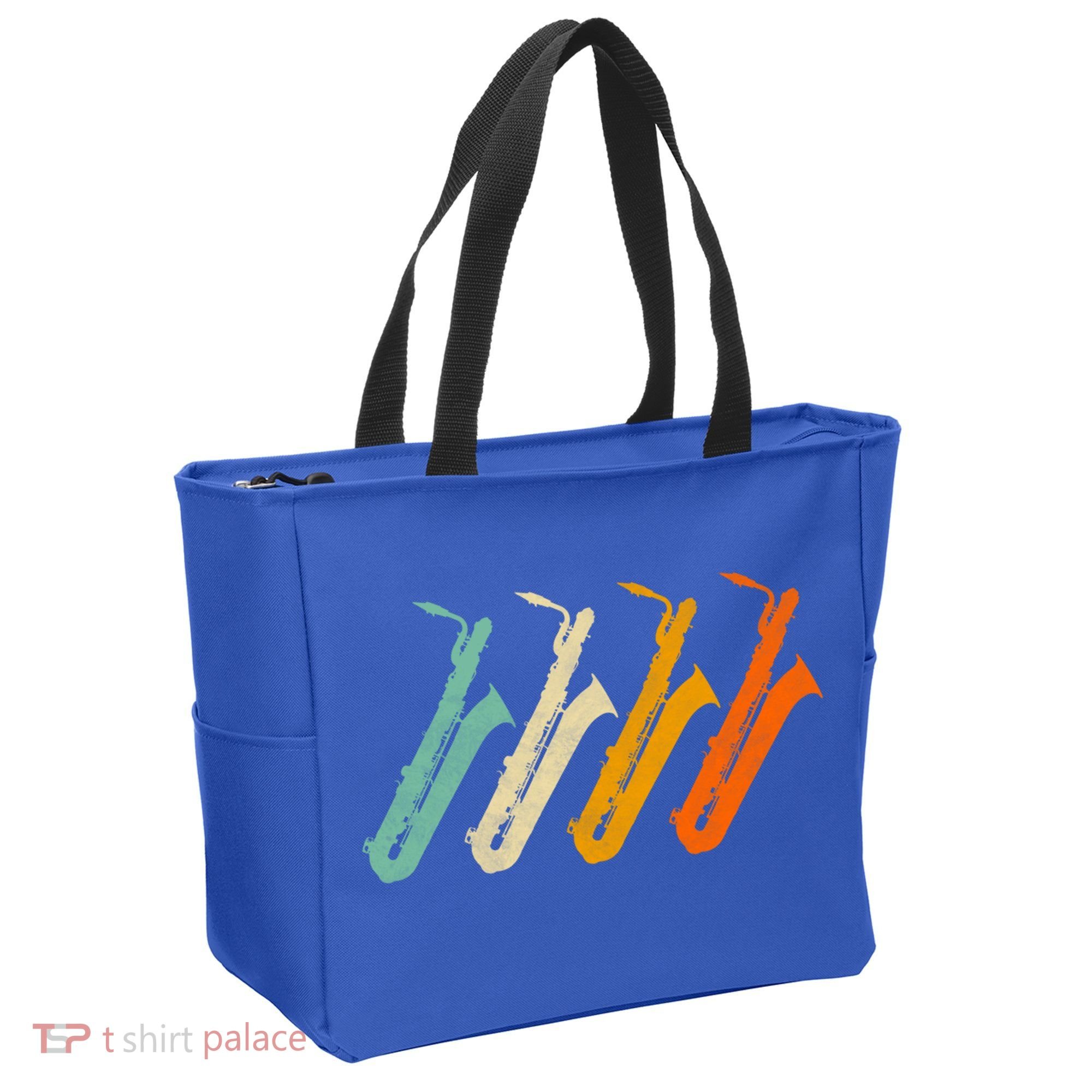 Retro Baritone Saxophone Gift For Bari Saxophonist Gift Tote Bag