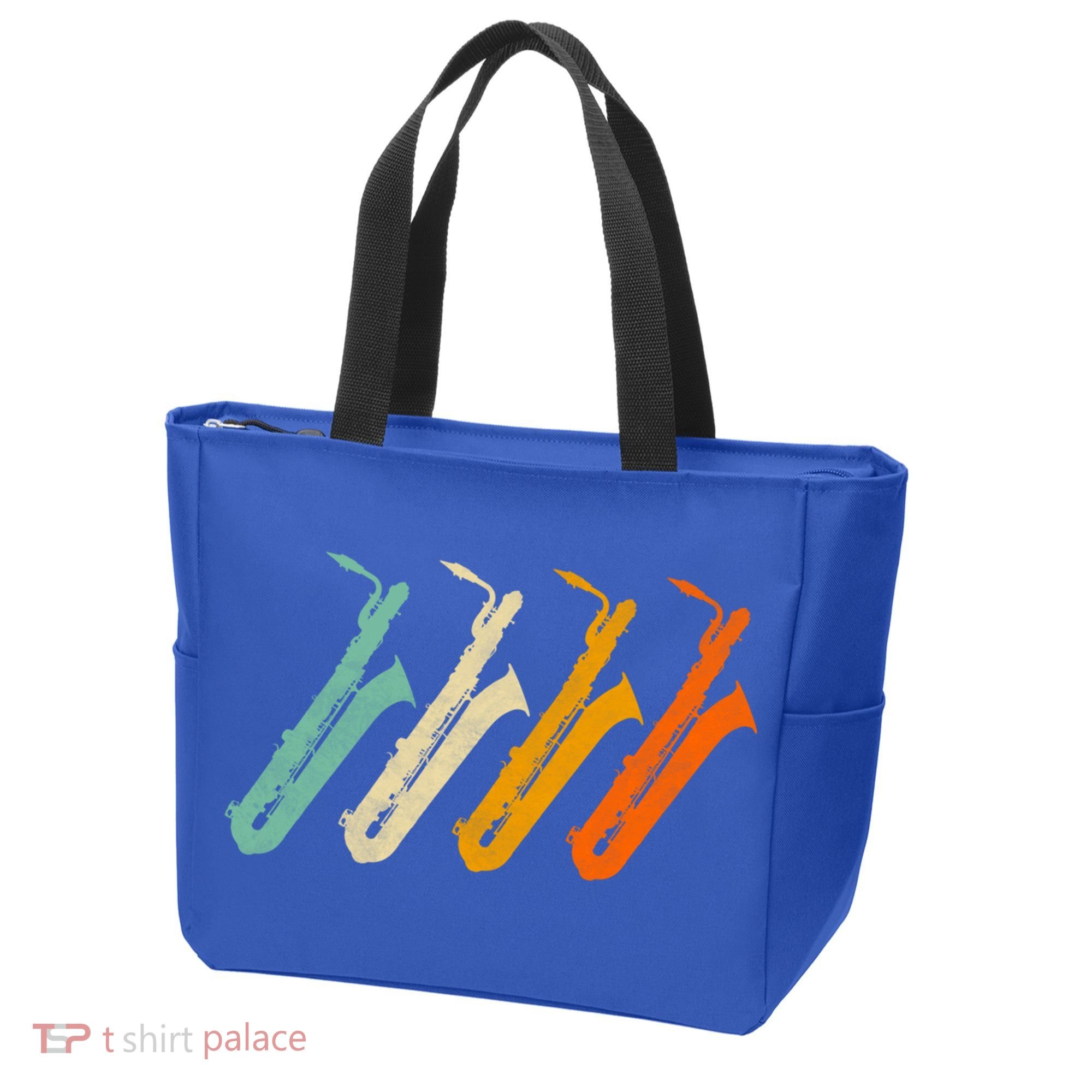 Retro Baritone Saxophone Gift For Bari Saxophonist Gift Tote Bag