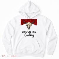Retro Bull Skull Dibs On The Cowboy Western Country Cowboy Gift Hoodie thumb 0