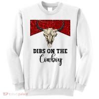 Retro Bull Skull Dibs On The Cowboy Western Country Cowboy Gift Sweatshirt thumb 0