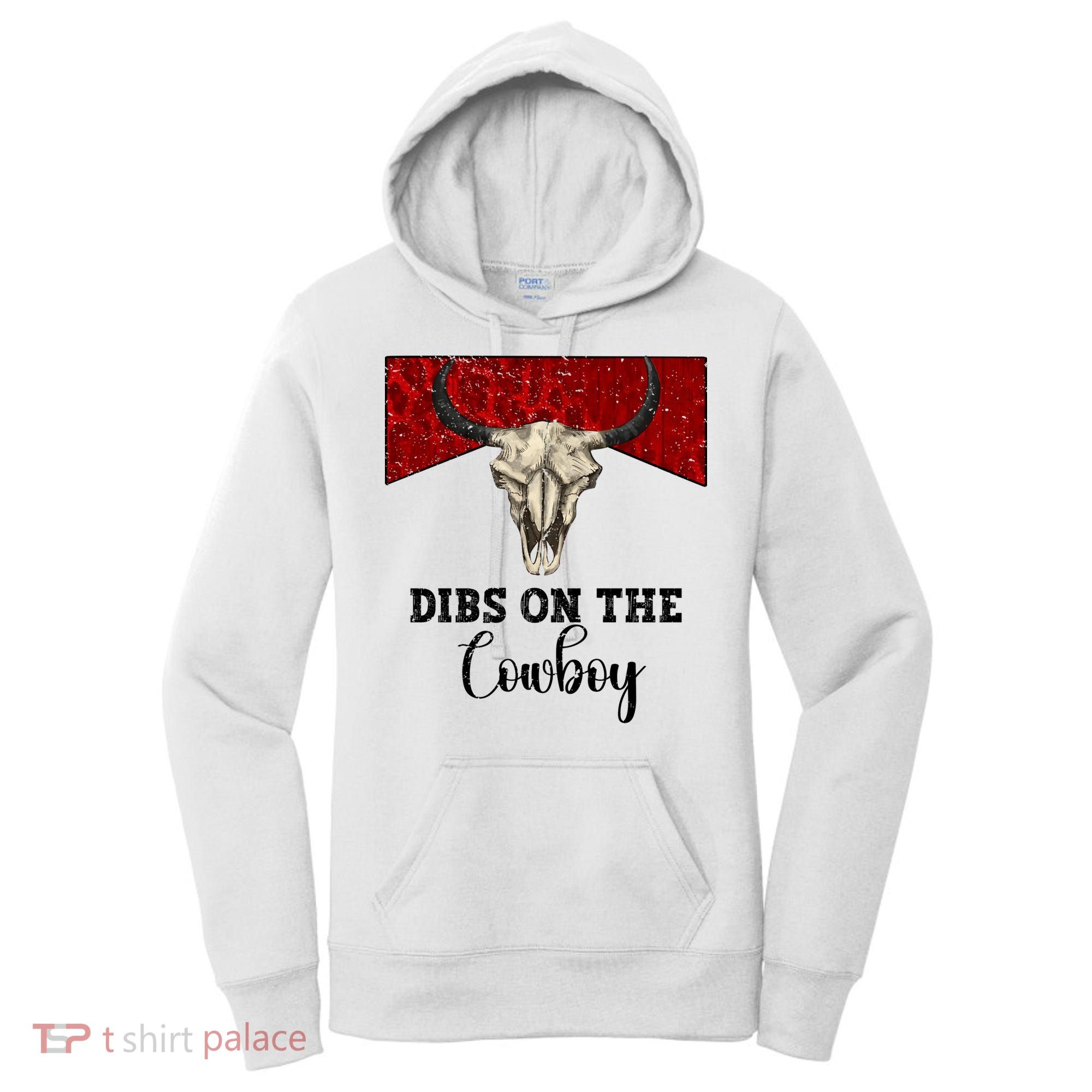 Retro Bull Skull Dibs On The Cowboy Western Country Cowboy Gift Women's Hoodie