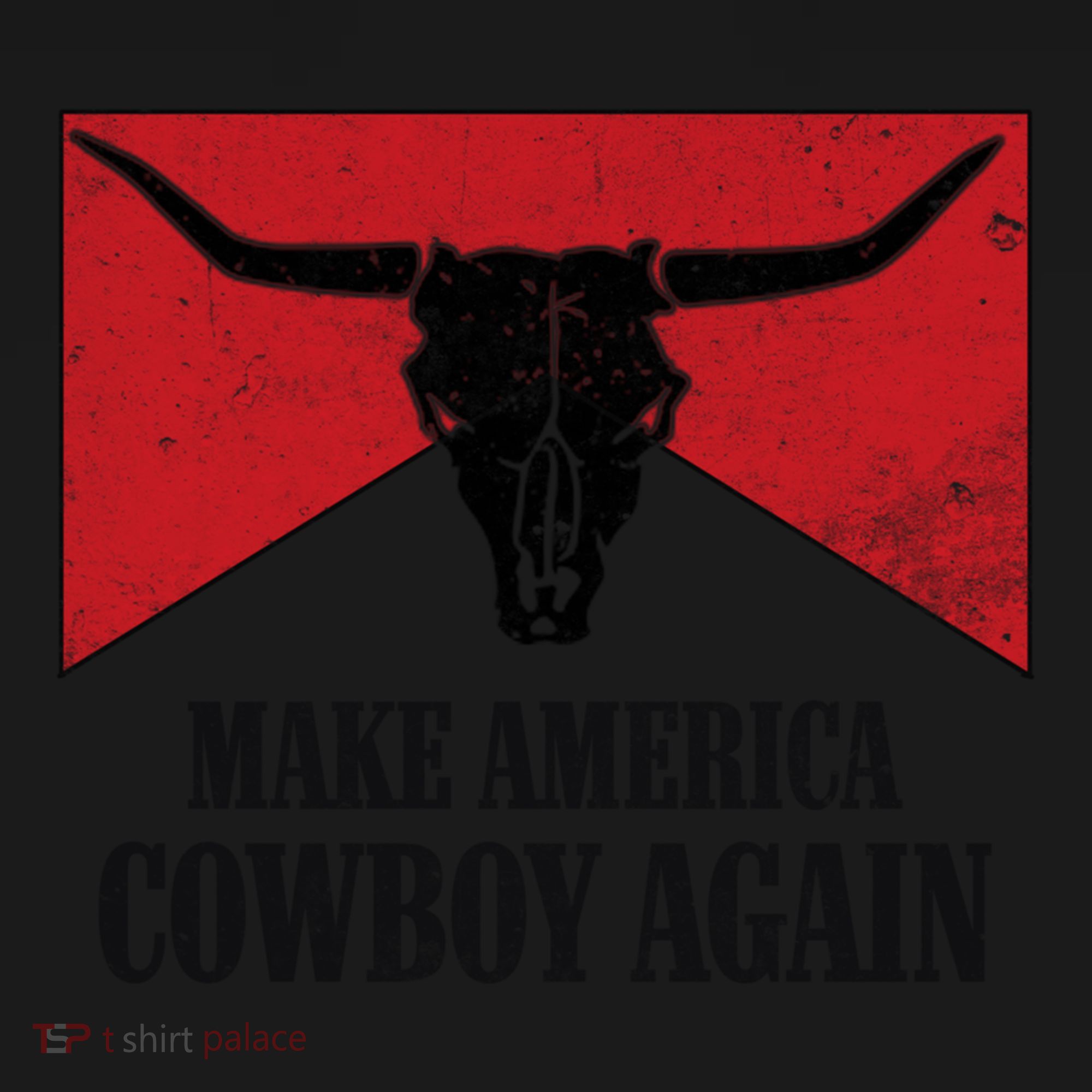Retro Bull Skull Western Life Makes America A Cow Again Gift USA-Made Doggie Bandana