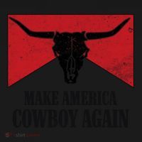 Retro Bull Skull Western Life Makes America A Cow Again Gift Bucket Hat thumb 4