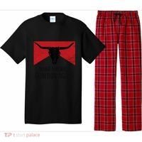 Retro Bull Skull Western Life Makes America A Cow Again Gift Pajama Set thumb 0