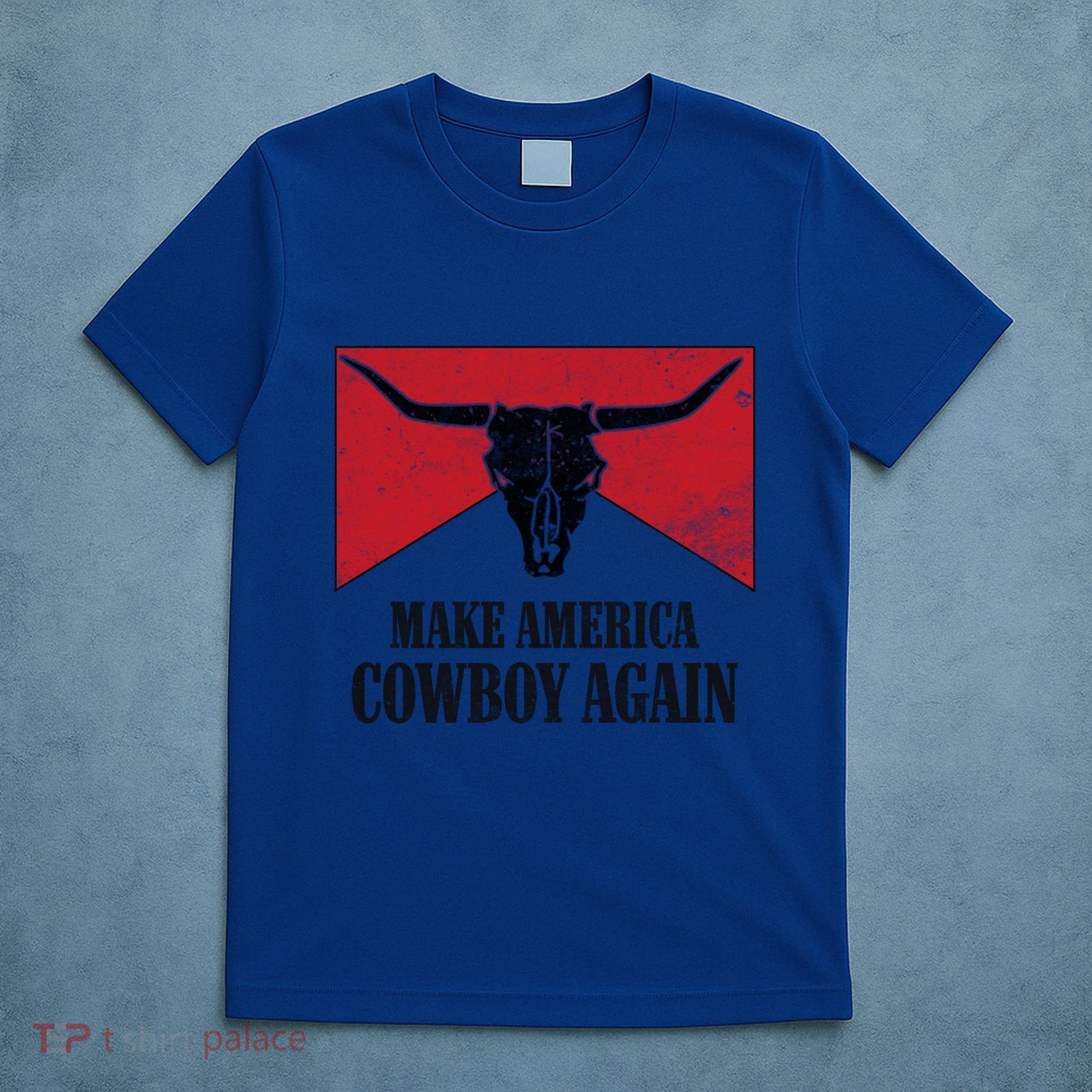 Retro Bull Skull Western Life Makes America A Cow Again Gift T-Shirt