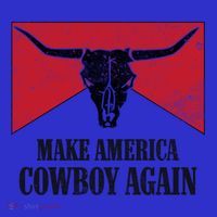 Retro Bull Skull Western Life Makes America A Cow Again Gift Mousepad thumb 1